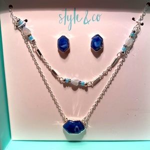 Necklace length: 18" + 3" extender; approx. frontal drop: 1"